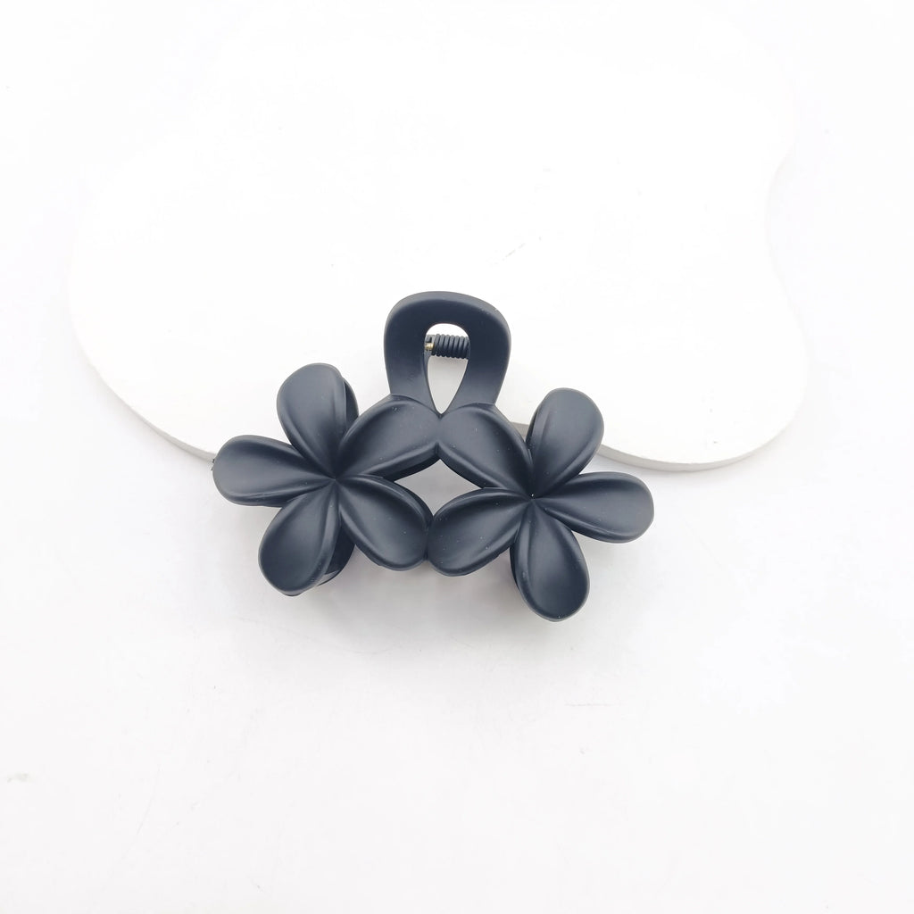Flower Hair Claw Clips Non-Slip Matte Flower Hair Clips for Women Cute Hair Clips, Hawaiian Hair Flower Clip Large Plumeria
