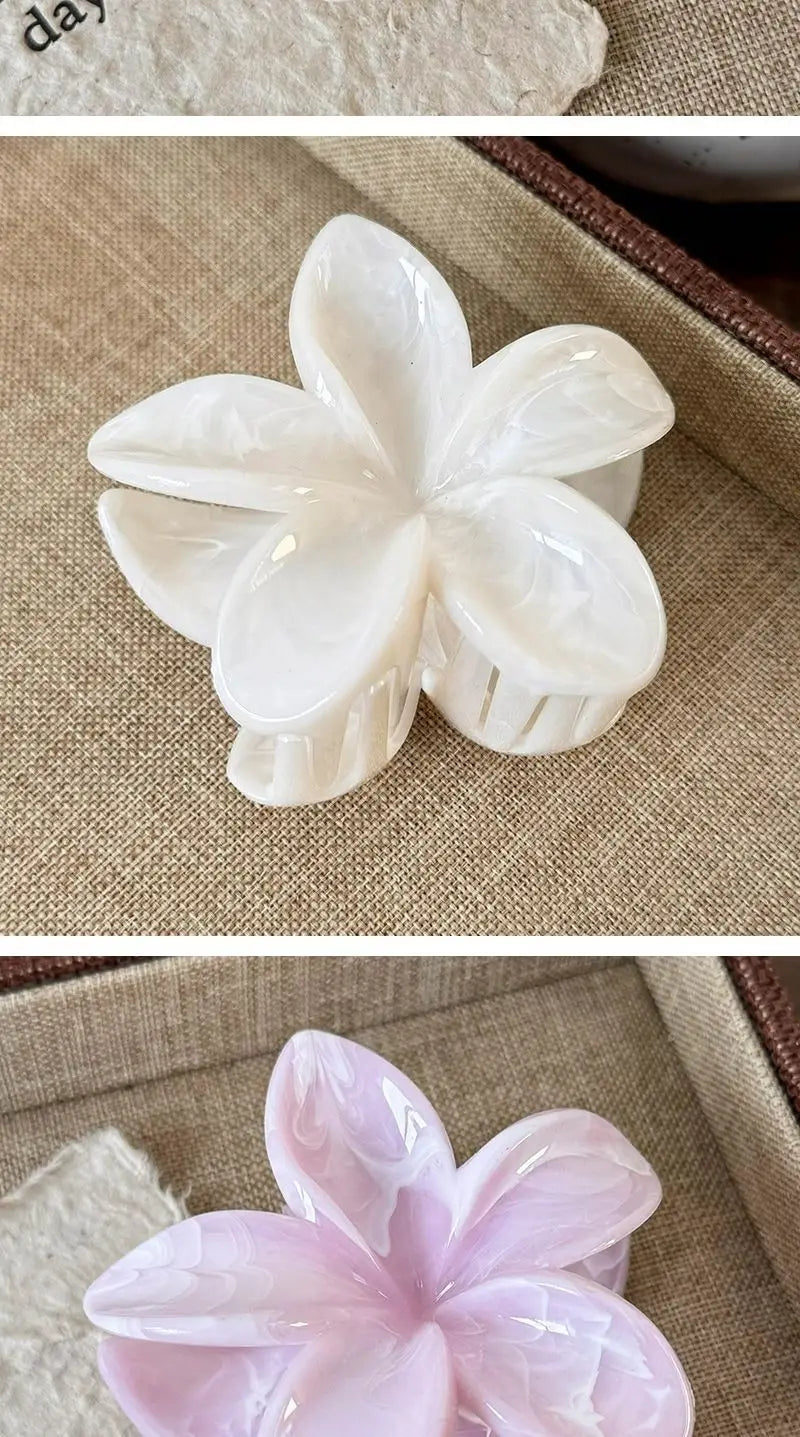 Women's Flower Hair Clips Sweet Cute Kawaii Fashionable Simple Versatile Hair Grabs Popular Egg Floral Hair Accessories Girls