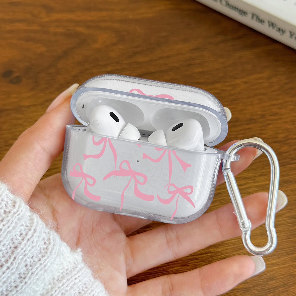 Pink Bow Designed Case For AirPods