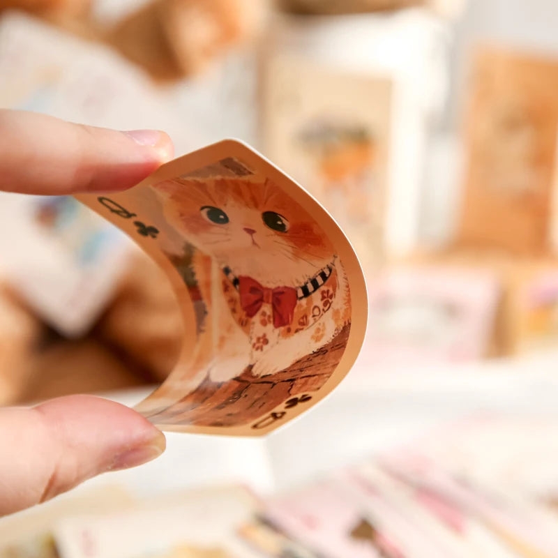 55sheets/box Kawill Creative Cat Pet Themed Playing Cards Paper Gift Set Office Paper Cards Entertainment Party Diary Decoration