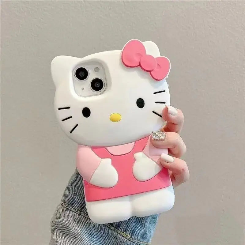 Hello Kitty Cat 3D Silicone Soft Phone Case