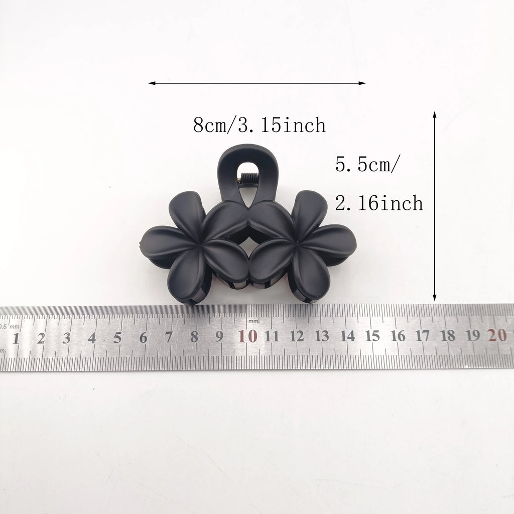Flower Hair Claw Clips Non-Slip Matte Flower Hair Clips for Women Cute Hair Clips, Hawaiian Hair Flower Clip Large Plumeria