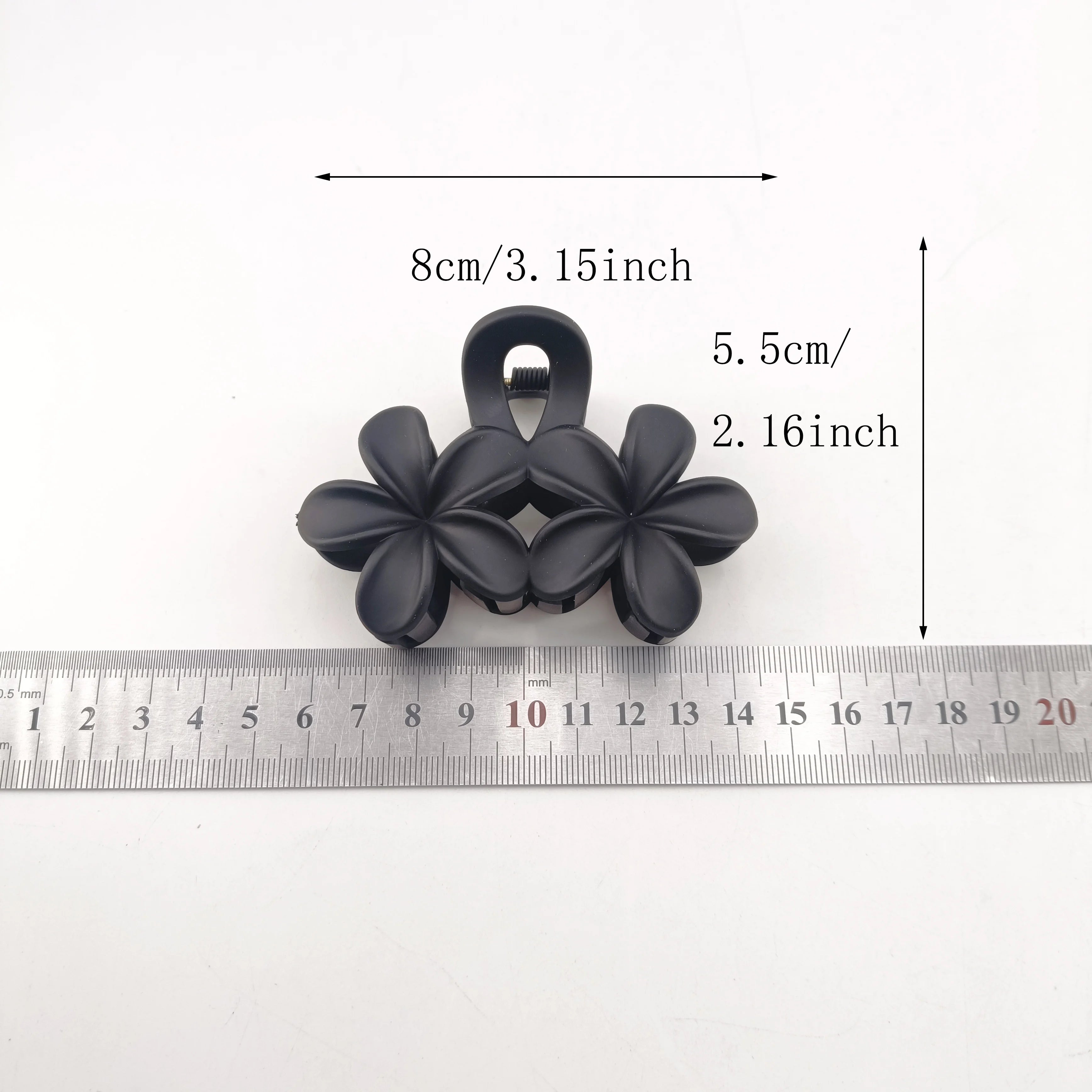 Flower Hair Claw Clips Non-Slip Matte Flower Hair Clips for Women Cute Hair Clips, Hawaiian Hair Flower Clip Large Plumeria